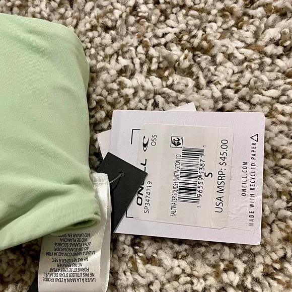 O’Neill Saltwater Solids Huntington Bralette Top - Sz Small - Picture 5 of 5